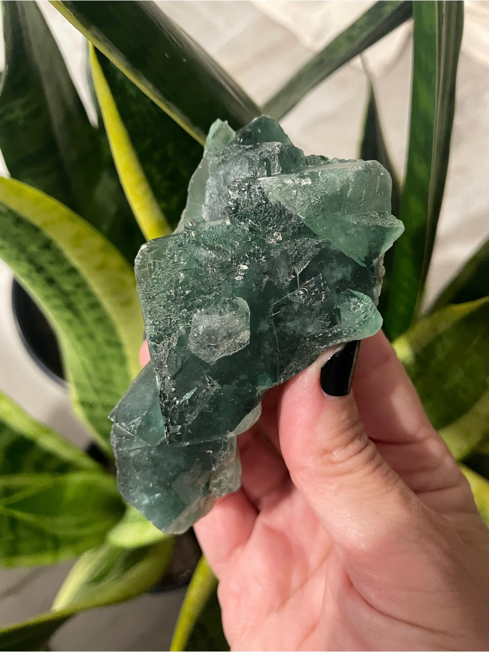 Raw Green Fluorite Crystal Chunk Madagascar